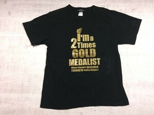 TW2NTYF4URSE7EN 内柴正人 柔道 格闘技 アテネオリンピック 金メダリスト 半袖Tシャツ カットソー メンズ M 黒