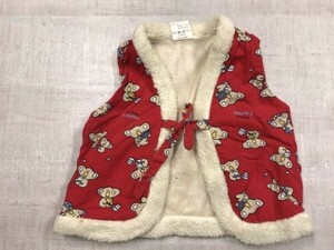 HAPPY KOALA 昭和レトロ 子供服 ルームウェア コアラ 総柄 かわいい はんてん 半纏 裏ボア ジャケット 羽織り キッズ 子供服 日本製 95 赤