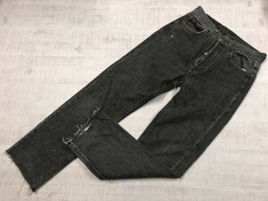 USA製 リーバイス Levi's 501 アメカジ ストリート グランジ古着 ブラックデニム パンツ ジーンズ ボトムス メンズ ボタンフライ 28 グレー