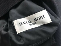 HANAE MORI MONSIEUR ハナエモリ ムッシュ ストライプ シングルスーツ 上下セットアップ メンズ ウール100% ３つボタン AB6 紺_画像2