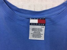 トミーヒルフィガー TOMMY HILFIGER スモールロゴ 刺繍 アメカジ 半袖Tシャツ カットソー メンズ XS 水色_画像2