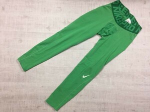 ナイキ NIKE PRO ウエストロゴゴム インナー スパッツ タイツ ボトムス メンズ ポリエステル83% ポリウレタン17% M 緑