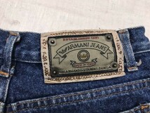 ITALY製 アルマーニ ジーンズ ARMANI JEANS オールド レトロ 古着 テーパード デニム パンツ ジーンズ ボトムス メンズ ジップフライ 30 紺_画像2