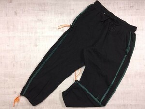 HOOK NO BORDER American Casual Street Dance Korea fashion hem rubber tapered pants bottoms lady's cotton 100% L black 