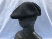 英国イングランド製 カンゴール KANGOL レトロ UKトラッド ハンチング キャップ 帽子 ユニセックス ウール100% 黒_画像1