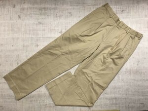 ランズエンド LAND'S END ストレート チノパンツ ボトムス メンズ 2タック ジップフライ オールド アメカジ トラッド 79 ベージュ