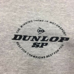 ダンロップ DUNLOP モータースポーツ レトロ オールド古着 ラグランスリーブ 霜降り スウェットトレーナー メンズ フロッキープリントの画像3