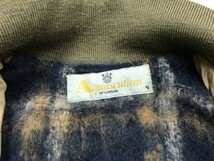 アクアスキュータム Aquascutum レトロ 英国トラッド 裏地モヘア・チェック スイングトップ ブルゾン ジャケット レディース 9 カーキ_画像3