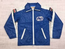 Mot Junior モットジュニア 昭和レトロ スポーツ スキー レーシング モトクロス 子供服 中綿ジャケット キッズ 日本製 ナイロン100% 14 青_画像1