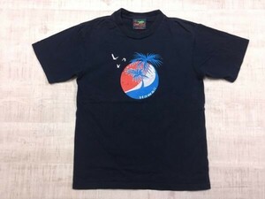 GECKO ゲッコー サーフ スーベニア オールド 古着 レディース ハワイ HAWAII ヤシの木 海鳥 半袖Tシャツ S 紺