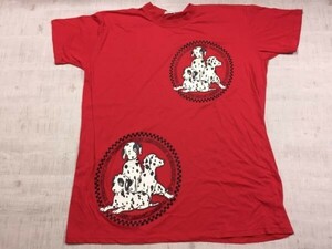 eulady ブティック モード 101匹わんちゃん ダルメシアン かわいい 犬 ワンちゃん トップス 半袖Tシャツ レディース 赤