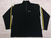 ポロカントリー POLO COUNTRY オールド レトロ スポーツ 袖ライン プルオーバー ハーフジップ ジャージ トラックジャケット メンズ L 黒_画像1