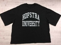 adapt retailing アメカジ ホフストン大学 ニューヨーク州 カレッジ クロップド 半袖Tシャツ メンズ 綿100% L 黒_画像1