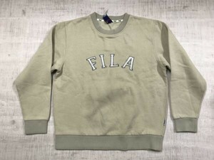 フィラ FILA レトロ オールド スポーツ サテンアップリケ スウェットトレーナー メンズ コットン65% ポリエステル35 L グレー