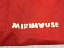 ミキハウス MIKI HOUSE レトロ キュート レジャー 旅行 お出かけ トートバックケース付き フリース ブランケット ひざ掛け 赤_画像2