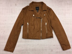 フォーエバー21 FOREVER21 レトロ Y2K 00's セレブ フェイクスエード ダブルライダース ジャケット レディース ポリエステル100% M 茶色