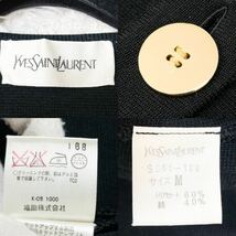 美品★イヴサンローラン Yves Saint Laurent★春の羽織り★金ボタン*Aライン★ニットカーディガン ブラック～SIZE M相当～_画像10