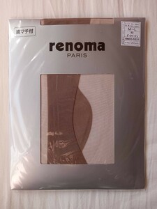 新品【renoma PARIS】サポートタイプ パンティストッキング　綿マチ付き つま先補強 　ダークベージュ 《M〜L》日本製