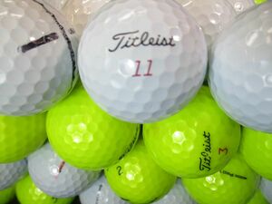 1051【特A２級】タイトリスト Titleist PROV1/PROV1X [イエロー/ホワイト] 50個