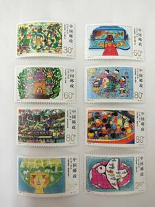 中国切手 2000-11 J 2000年 世紀の交代 新になる千年の始まり 8種完 現状品