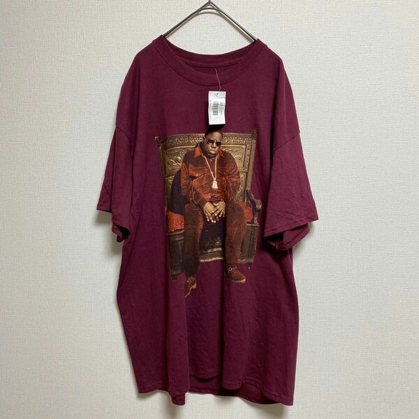 Notorious BIG メンズ Tシャツ XL レッド ロゴ グラフィック 古着 Tシャツ ヴィンテージ 90s 