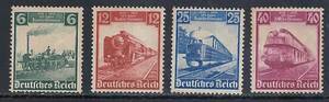 ドイツ 1935年 #459-62(NG) ドイツ鉄道100年 / Cat.Val.$16.00-