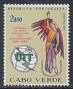 カポベルデ 1965年 #329(NH) 国際電気通信連合(ITU)100年 / 天使ガブリエル