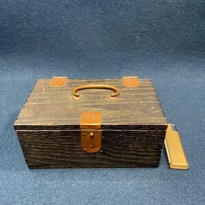  wooden case wooden small box old tool old .. storage box tree box antique 