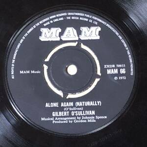 Gilbert O'sullivan / Alone Again UK Orig 7' Single 