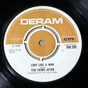 Ten Years After / Love Like A Man UK Orig Mono 7' Single