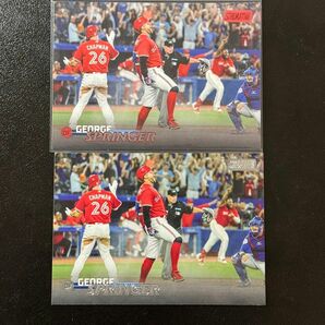 【セット】George Springer Red Foil Base Topps Stadium Club