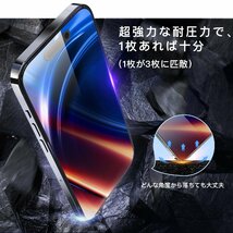 送料無料★iPhone 15 Pro ガラスフィルム 防塵一体式 覗き見防止 全面保護 強化ガラス 保護フィルム 黒縁 1枚_画像5