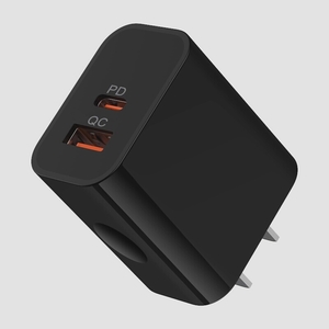 送料無料★FodLop USB PD充電器 20W 2ポート 急速充電器 usb-a/usb-c タイプＣコンセント（黒）