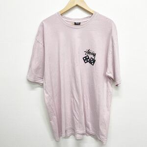 【STUSSY】ステューシー★半袖Tシャツ ダイス プリント DICE TEE サイズXL ピンク02