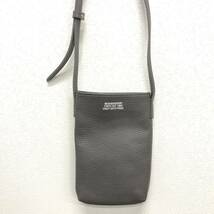 【NEIGHBORHOOD】ネイバーフッド★ショルダーバッグ LEATHER SACOCHE レザーサコッシュ 牛革 斜め掛け ポーチ 222PKNH-CG01 グレー 02_画像1