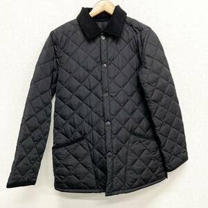 【Barbour】バブアー★キルティングジャケット ブラック 黒 メンズ 無地 長袖 サイズ34 1902110 02