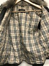 【BURBERRY BLACK LABEL】バーバリーブラックレーベル★レザージャケット ブルゾン ライダース羊革 ラビットファー sizeM BMP25-316-09 02_画像4