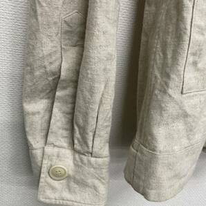 【RING JACKET】リングヂャケット★コットンリネンブルゾン シャツジャケット Oatmeal Cotton/Linen Blouson sizeM 56100S01G 02の画像5