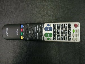 中古 シャープ SHARP アクオス AQUOS テレビ TV BS CS リモコン 型番: GA835WJSA 管理No.36367