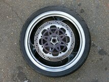 中古 カワサキ KAWASAKI バリオス BALIUS ZR250 フロントホイール エンケイ ENKEI F-1289 J17 × MT3.00 曲がり有 管理No.40318_画像1