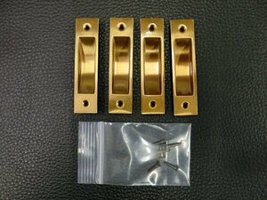 未使用 SUS304 横引き用 引手 4個セット 取手 引戸 襖 18×75×17.5mm 船底引手 チリだし引手 管理No.40413