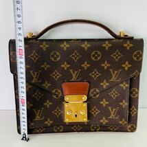 Louis Vuitton ルイヴィトン モノグラムモンソー26 ハンドバッグ ショルダーストラップ M51187 ※内ポケット劣化大　K0207_画像4