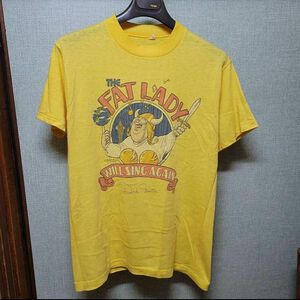 VINTAGE 70S DICK MOTTA FAT LADY WILL SING AGAIN WASHINGTON BULLETS T-SHIRT ワシントンブレッツ　Tシャツ　M