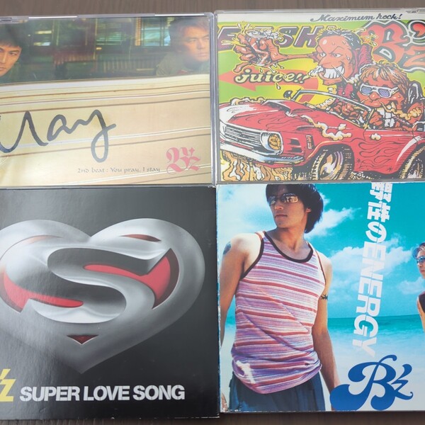 【送料込み】B'z『May』『juice』『SUPER LOVE SONG』『野性のENERGY』4枚セット