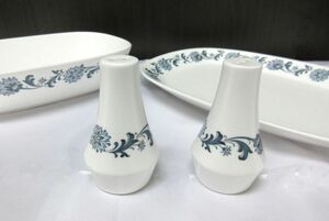 ⑦ ★ヴィンテージ★Noritake ノリタケ PROGRESSION STEPHANIE / プログレッション ステファニー 大皿 深皿 ペッパー ソルト 計4点★中古品