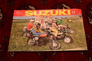【ビンテージ・バイク用品】SUZUKI スズキ われらバイク家族 カタログ GT750 ハスラー バンバン 馬蹄