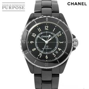 シャネル CHANEL J12 38mm H5697 メンズ 腕時計 デイト ブラック セラミック 裏スケルトン 自動巻き ウォッチ 90221795