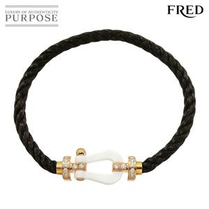 フレッド FRED フォース10 LM ハーフダイヤ ブレスレット #17 セラミック K18 PG ピンクゴールド ケーブル 750 Bracelet 90219613