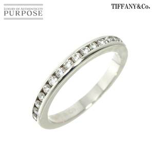  Tiffany TIFFANY&Co. half Circle channel setting band 9 number ring diamond Pt ring Diamond Ring 90217484