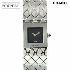  Chanel CHANEL matelasse H0009 Vintage lady's wristwatch black face quartz watch Matelasse 90223835